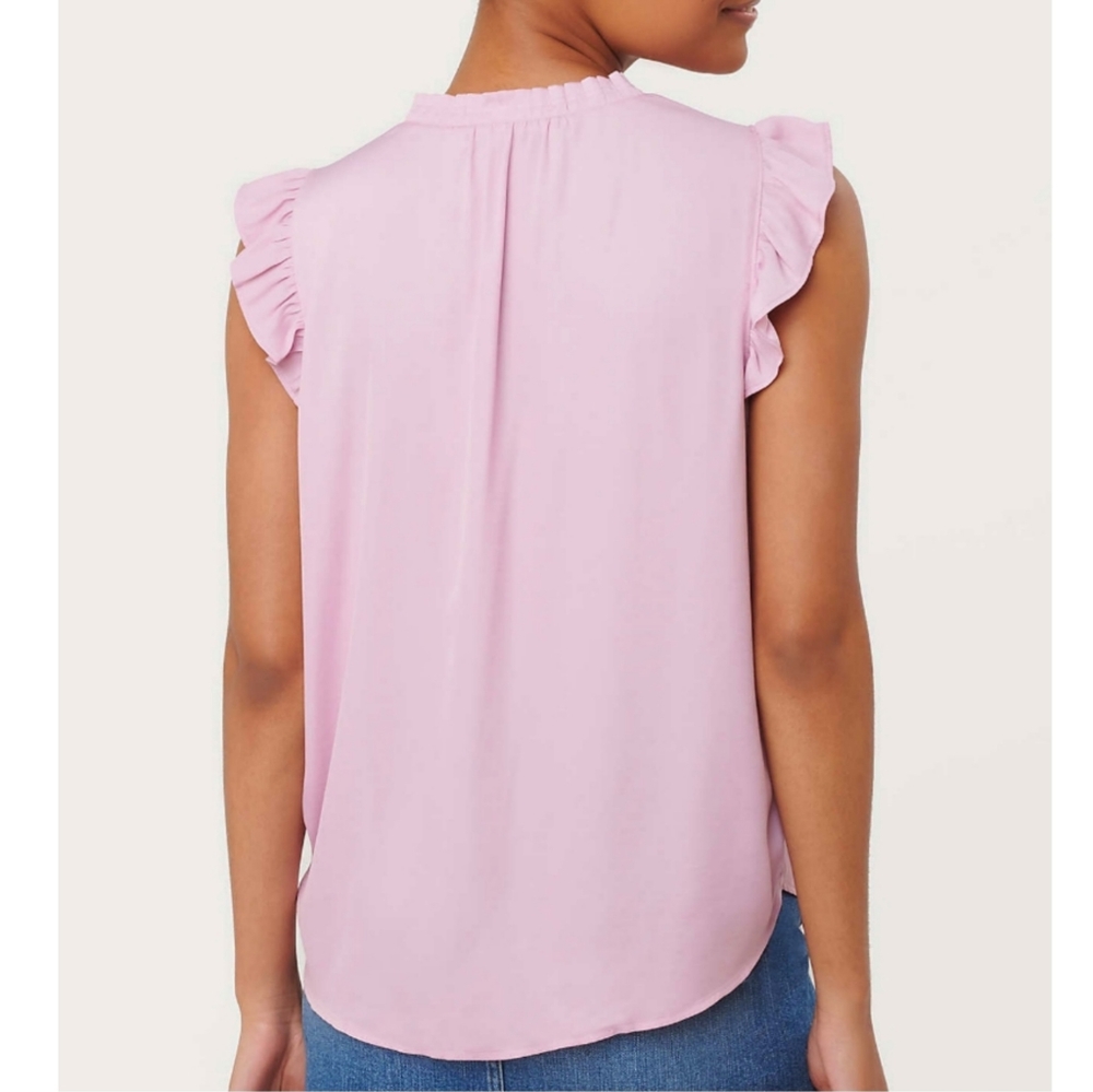 Loft Ruffle Split Neck Top - Picture 5 of 7